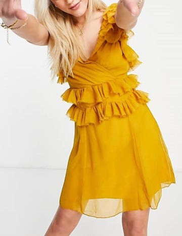 Rochie midi ASOS, galben