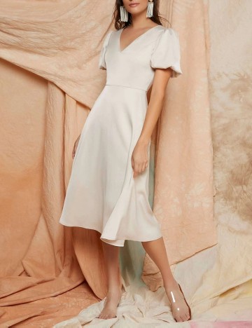 Rochie midi Shein, crem