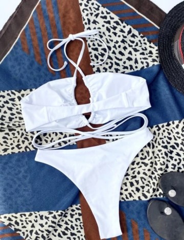 Costum de baie Shein, alb