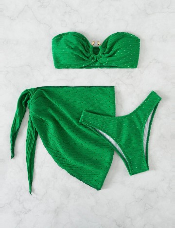 Set costum de baie Shein, verde