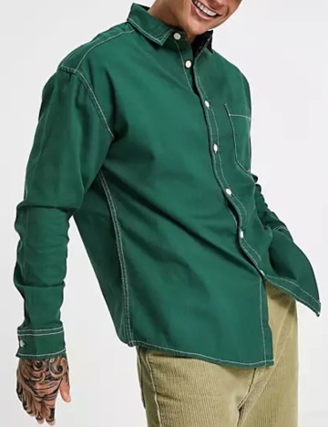Cămașă ASOS, verde