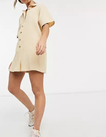 Salopetă scurtă ASOS, bej