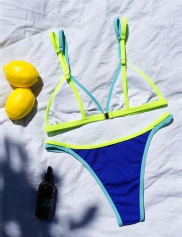 Costum de baie Shein, mix culori