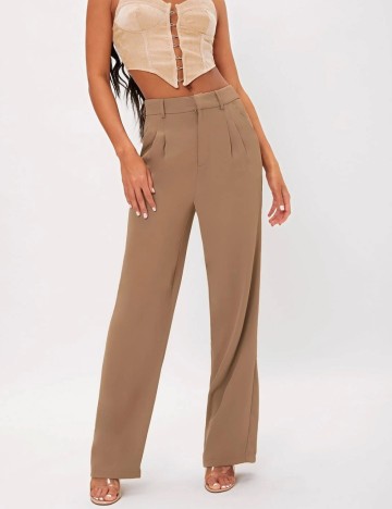 Pantaloni Office Shein, maro