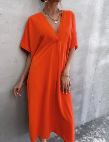 Rochie midi Shein, portocaliu