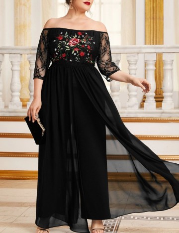 Salopetă Shein Curve+, negru