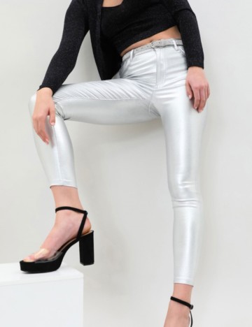 Pantaloni Casual Lefties, argintiu