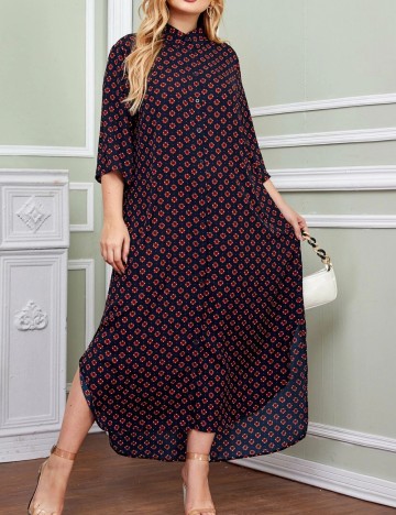 Rochie maxi Shein Curve+, mix culori