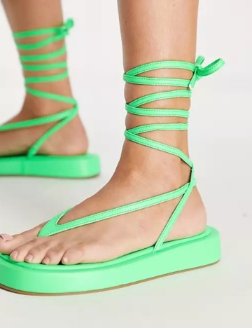 Sandale Public Desire, verde neon