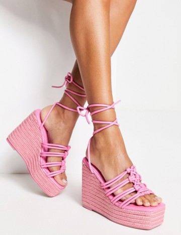 Sandale cu platformă Public Desire, roz