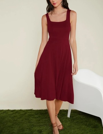 Rochie midi Shein, vișiniu
