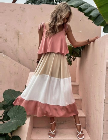 Rochie maxi Shein, mix culori
