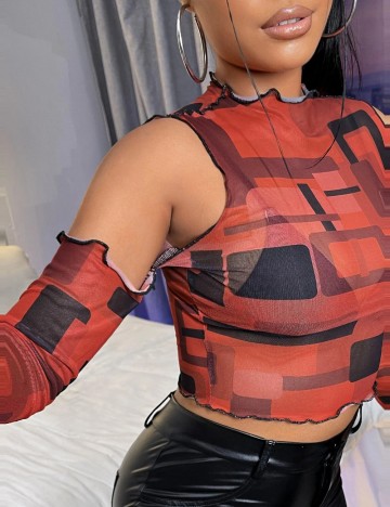 Top Shein, mix culori