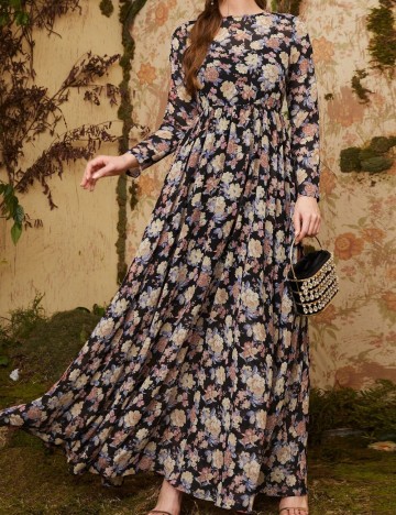 Rochie maxi Shein, mix culori