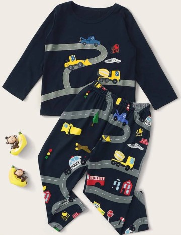 Compleu pijamale Shein, mix culori