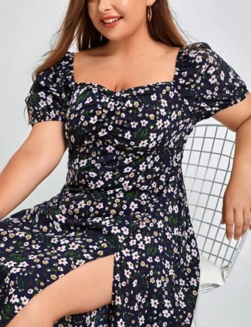 Rochie midi Shein Curve+, negru