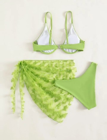 Set costum de baie Shein, verde