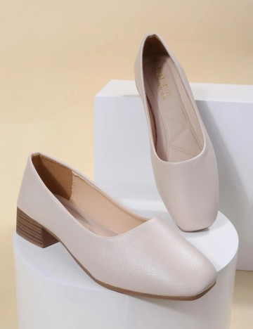 Pantofi cu toc Shein, crem