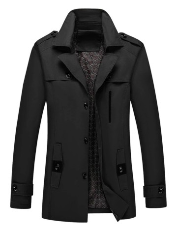 Trench scurt Shein, negru