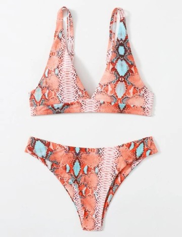 Costum de baie Romwe by Shein, mix culori