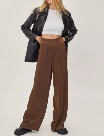 Pantaloni NASTY GAL, maro