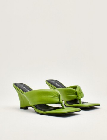 Saboți cu platformă NASTY GAL, verde