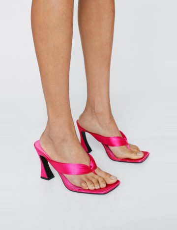 Saboți cu toc NASTY GAL, roz
