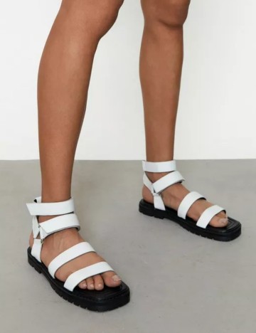 Sandale NASTY GAL, alb