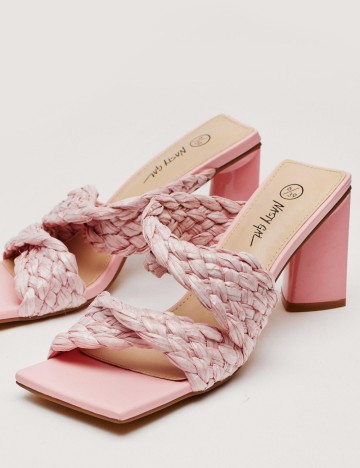 Saboți cu toc NASTY GAL, roz