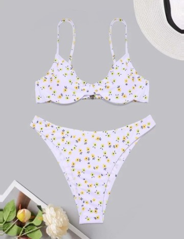 Costum de baie Shein, alb