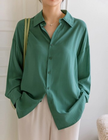 Cămașă casual DAZY by Shein, verde