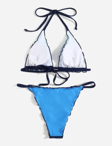 Costum de baie Shein, albastru
