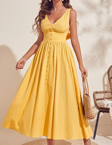 Rochie midi Shein, galben