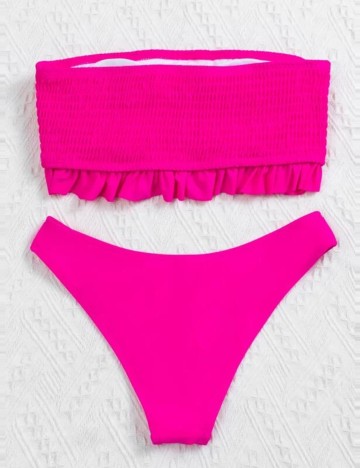 Costum de baie Shein, roz neon