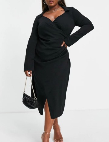 Rochie midi ASOS, negru