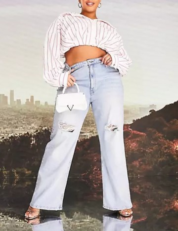 Jeans ASOS, albastru