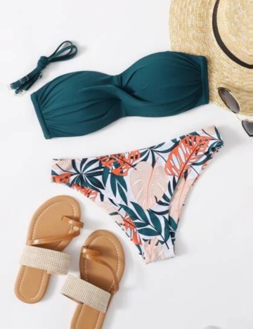 Costum de baie Shein, mix culori