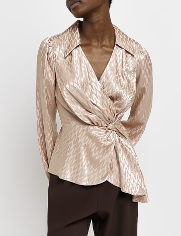 Cămașă River Island, roz auriu