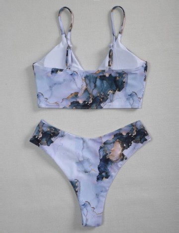 Costum de baie Shein, mix culori