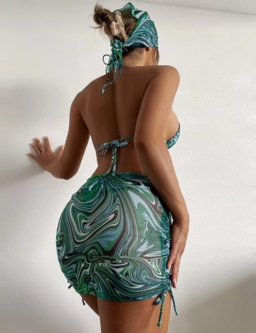 Set costum de baie Shein, mix culori