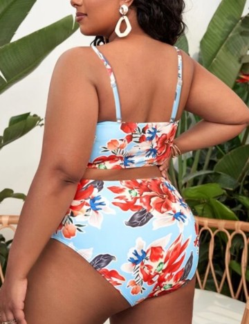 Costum de baie Shein Curve+, mix culori