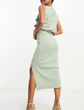 Rochie midi ASOS, verde