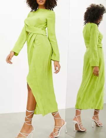 Rochie midi ASOS, verde