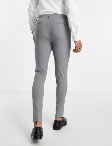 Pantaloni de costum ASOS, gri